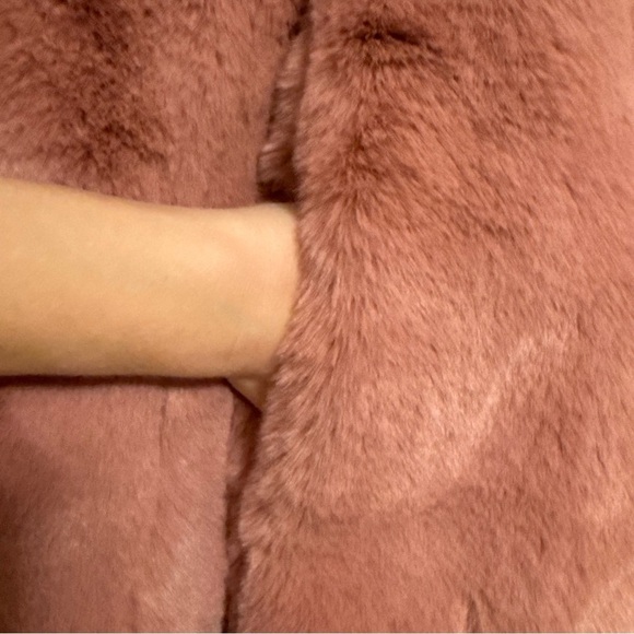 J. Crew Rose Pink Fur Teddy Coat - Picture 4 of 12